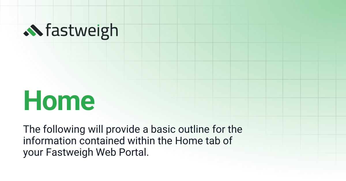Home | Fastweigh Knowledge Base