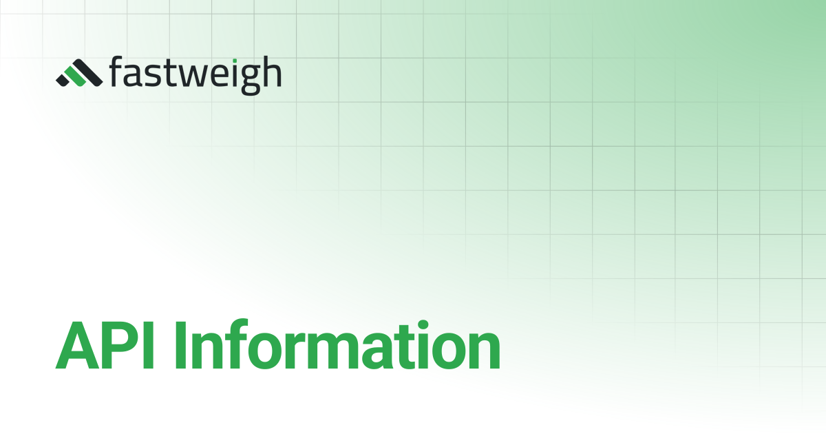 API Information | Fast-Weigh Knowledge Base