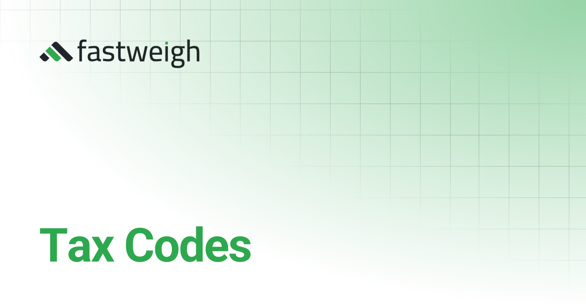 Tax Codes | Fast-Weigh Knowledge Base